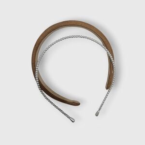 Elegant Brown and Silver Headband